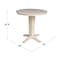 International Concepts 36 in. Solid Wood Round Top Pedestal Dining Table - 35.9 in. High, Unfinished K-36RT-23B-36 - alternate 2